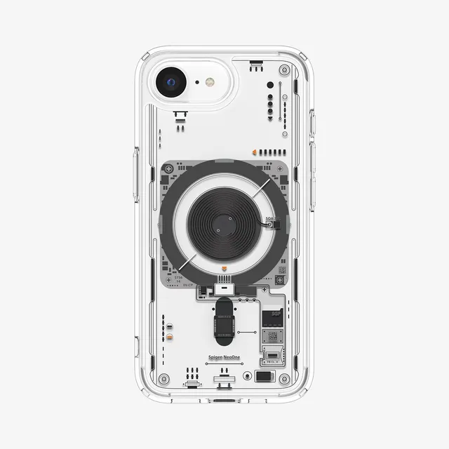 spigen-ultra-hybrid-neo-one-mag-fit-para-iphone-17e-funda-transparente-con-esque image 1