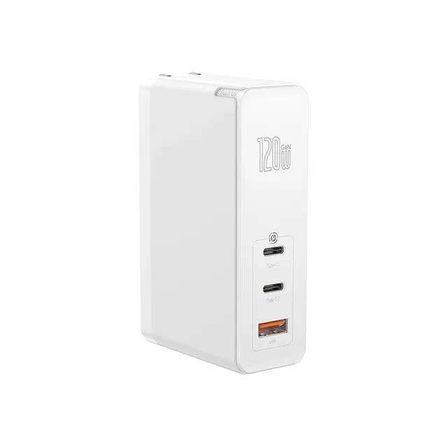 baseus-gan2-pro-3-ports-usb-c-fast-charger-120w-pd-3-0-qc4-foldable-plug-for-lap image 1