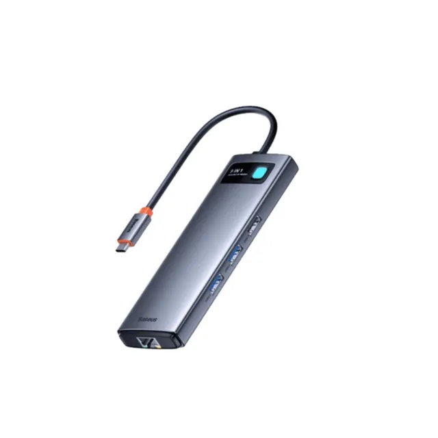 baseus-metal-gleam-serie-9-en-1-hub-usb-c-con-4k-60hz-y-pd-100w image 1