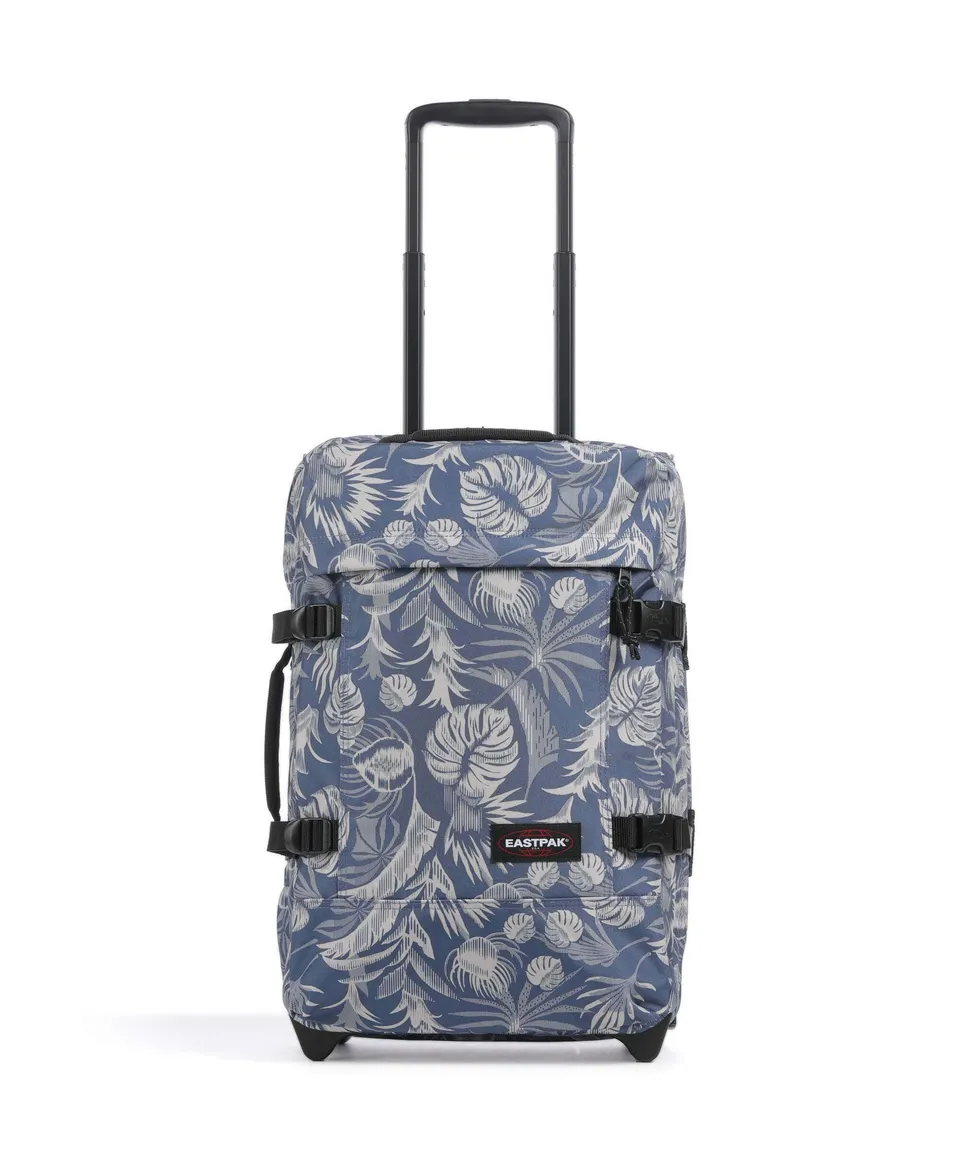eastpak-tranverz-s-bolsa-de-viaje-con-ruedas-azul-y-beige-equipaje-de-mano-con-c image 1