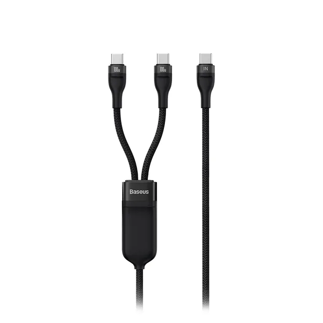 baseus-flash-cable-usb-c-2-en-1-100w-4-9ft-150cm image 1