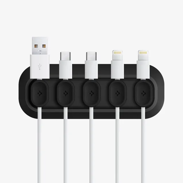organizador-de-cables-spigen-magnetic-cable-holder-ld101-5-pinzas-peque-as-y-1-g image 1
