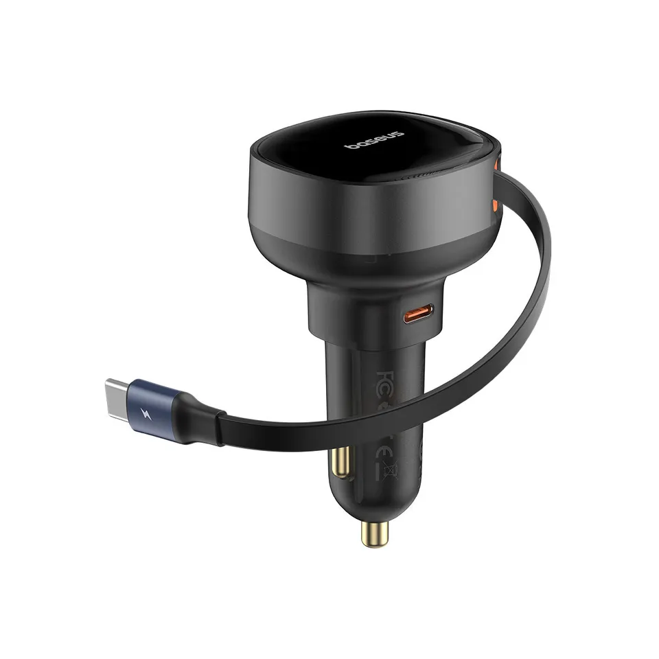 baseus-enjoyment-pro-retractable-usb-c-car-charger-60w-cargador-coche-retr-ctil image 1