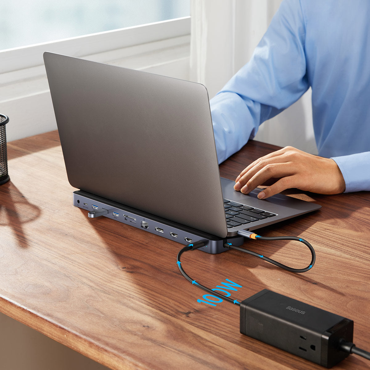 baseus-12-en-1-laptop-usb-c-hub-estaci-n-de-conexi-n-con-hdmi-ethernet-y-pd-100w image 7