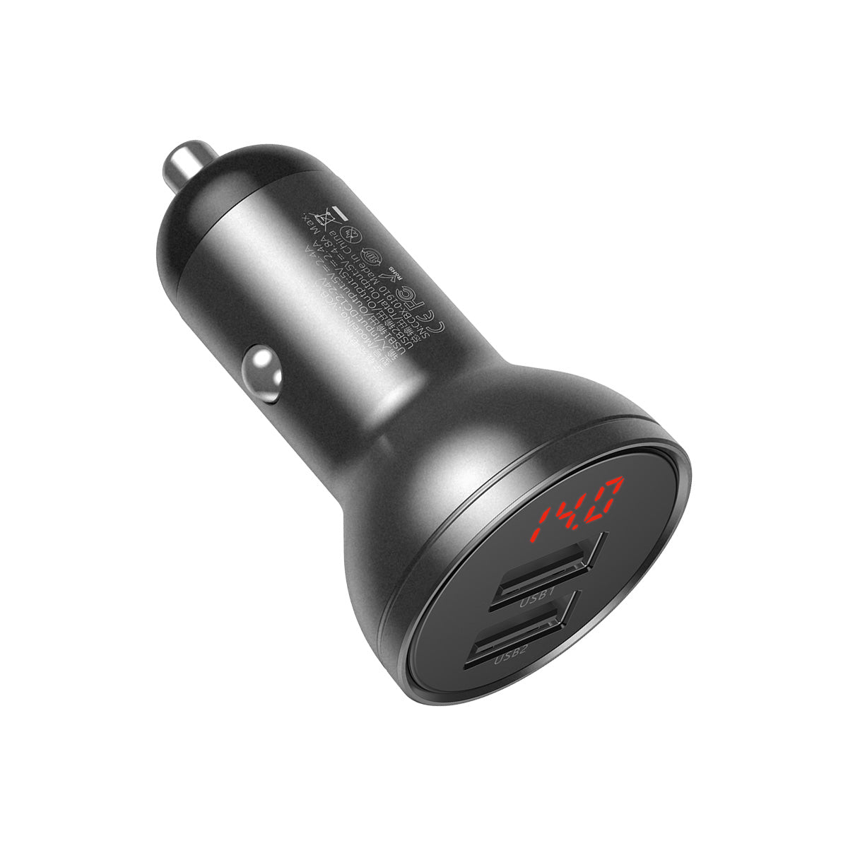 baseus-cargador-de-coche-dual-usb-a-24w-4-8a-pantalla-digital-de-voltaje image 3