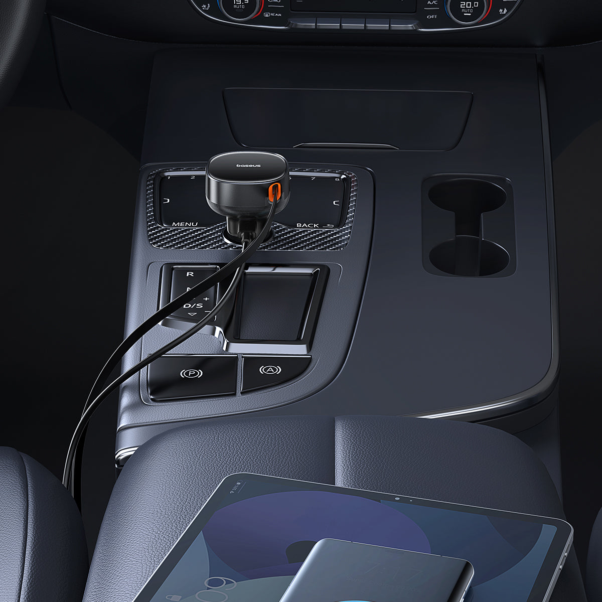 baseus-enjoyment-pro-retractable-usb-c-car-charger-60w-cargador-coche-retr-ctil image 7