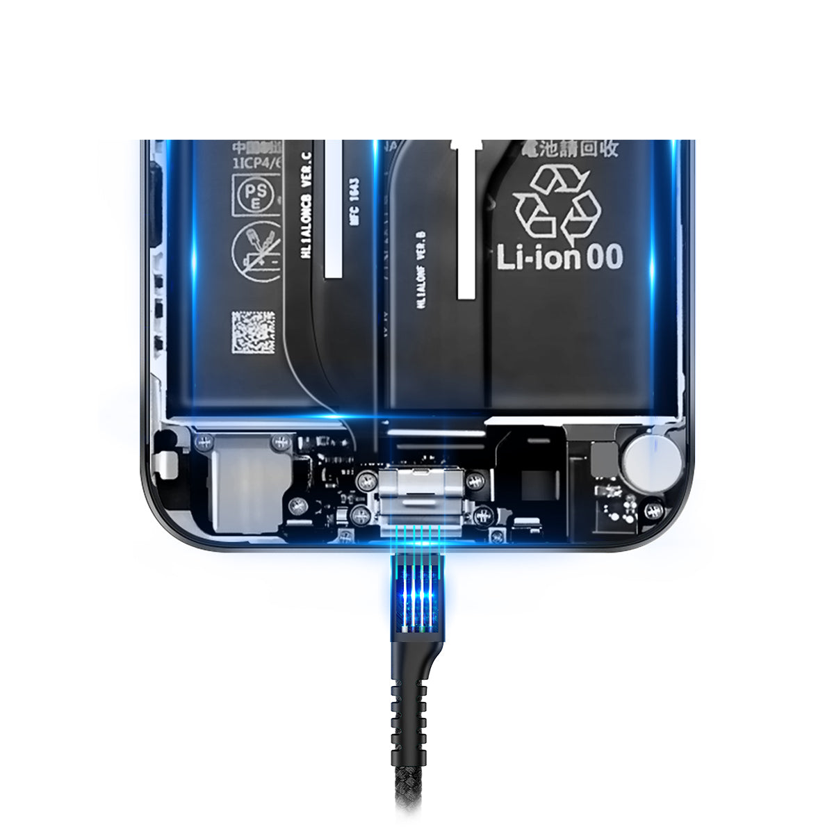baseus-fish-eye-cable-usb-c-espiral-2a-1m image 6