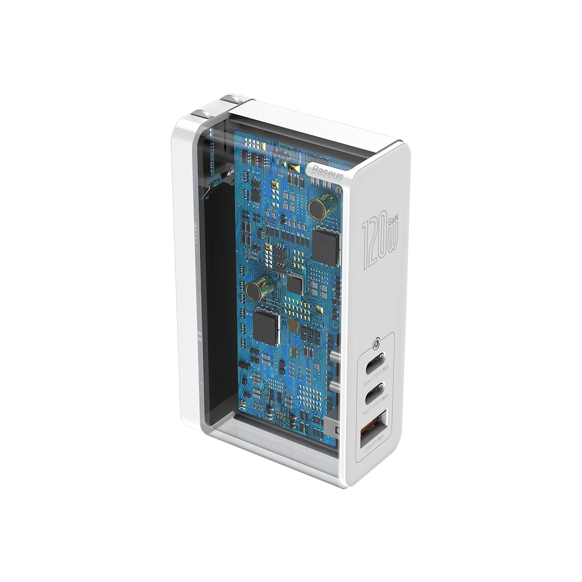 baseus-gan2-pro-3-ports-usb-c-fast-charger-120w-pd-3-0-qc4-foldable-plug-for-lap image 5