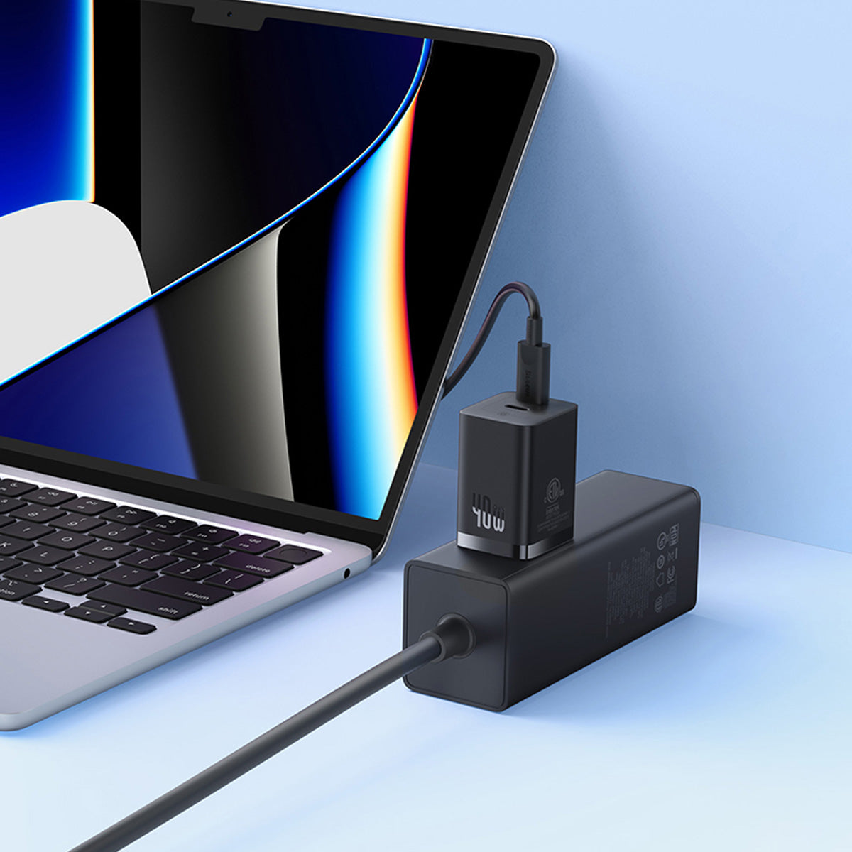 baseus-gan5-pro-dual-usb-c-cargador-40w-compacto-y-r-pido-para-iphone-y-android image 7