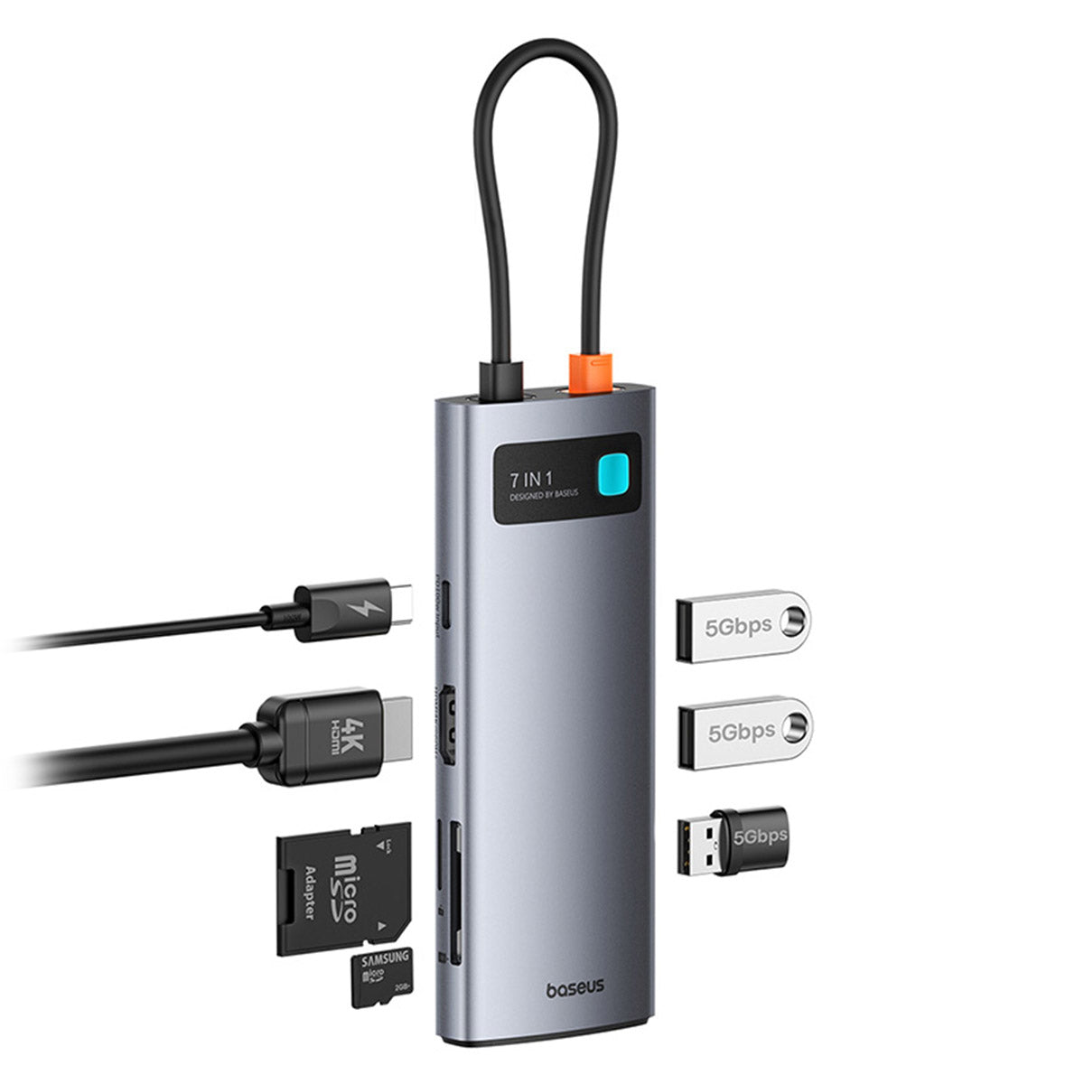 baseus-joystar-hub-usb-c-7-en-1-con-lector-de-tarjetas-y-pd-100w image 6