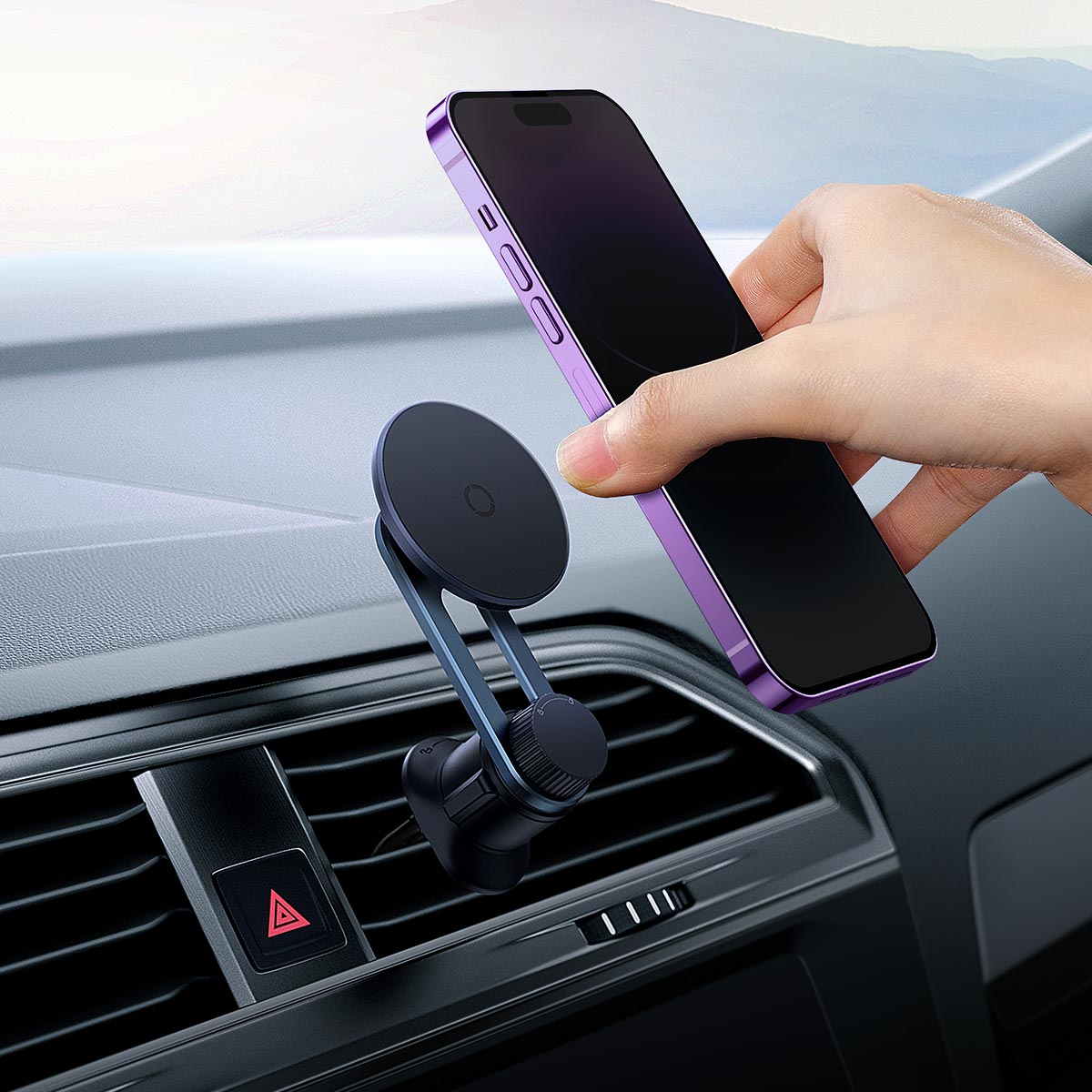 baseus-magpro-magnetic-car-vent-mount-universal-smartphone-holder-for-car-metal- image 8