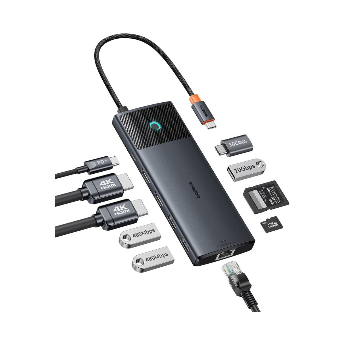 baseus-metal-gleam-series-ii-hub-usb-c-10-en-1-con-4k-120hz image 3