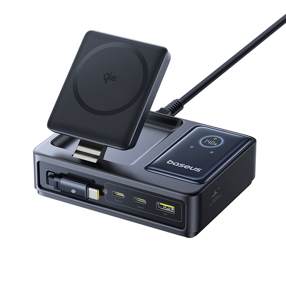 baseus-nomos-cargador-de-escritorio-5-en-1-qi2-140w image 1