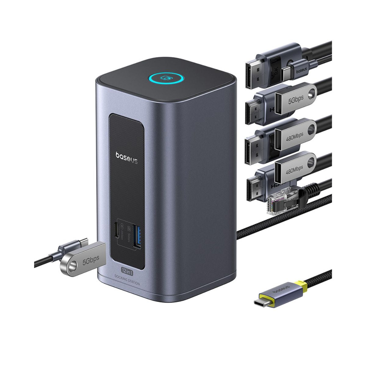 baseus-nomos-nu1-air-mac-12-in-1-docking-station-hub-usb-c-con-12-puertos-para-m image 3