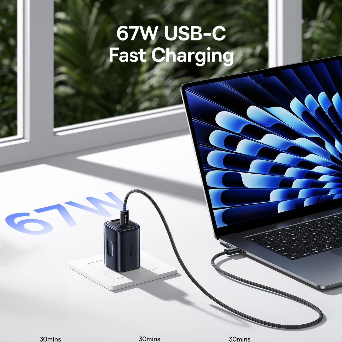 baseus-picogo-ae11-fast-charger-67w-2c-u-cargador-usb-c-plegable image 6