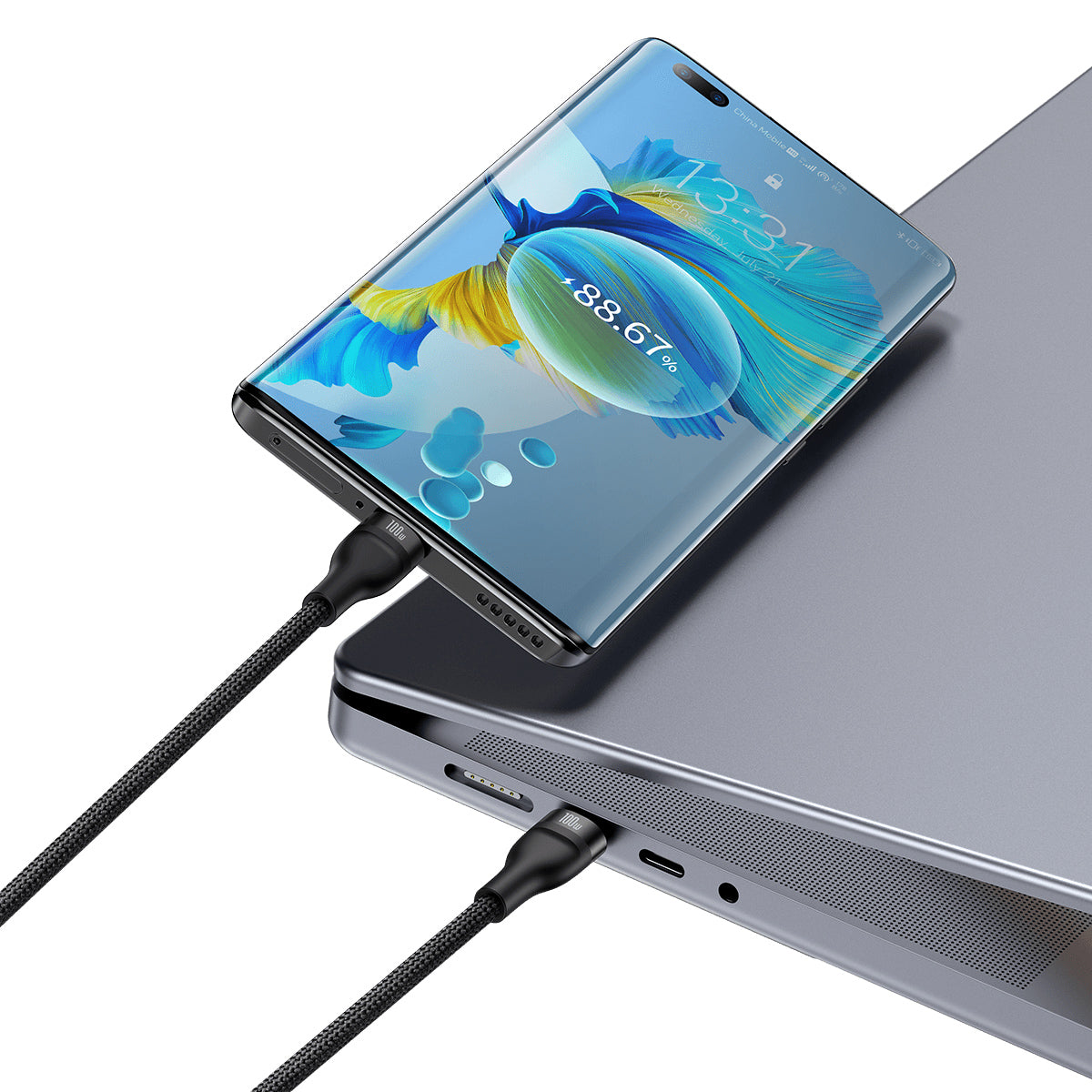 baseus-flash-cable-usb-c-2-en-1-100w-4-9ft-150cm image 7