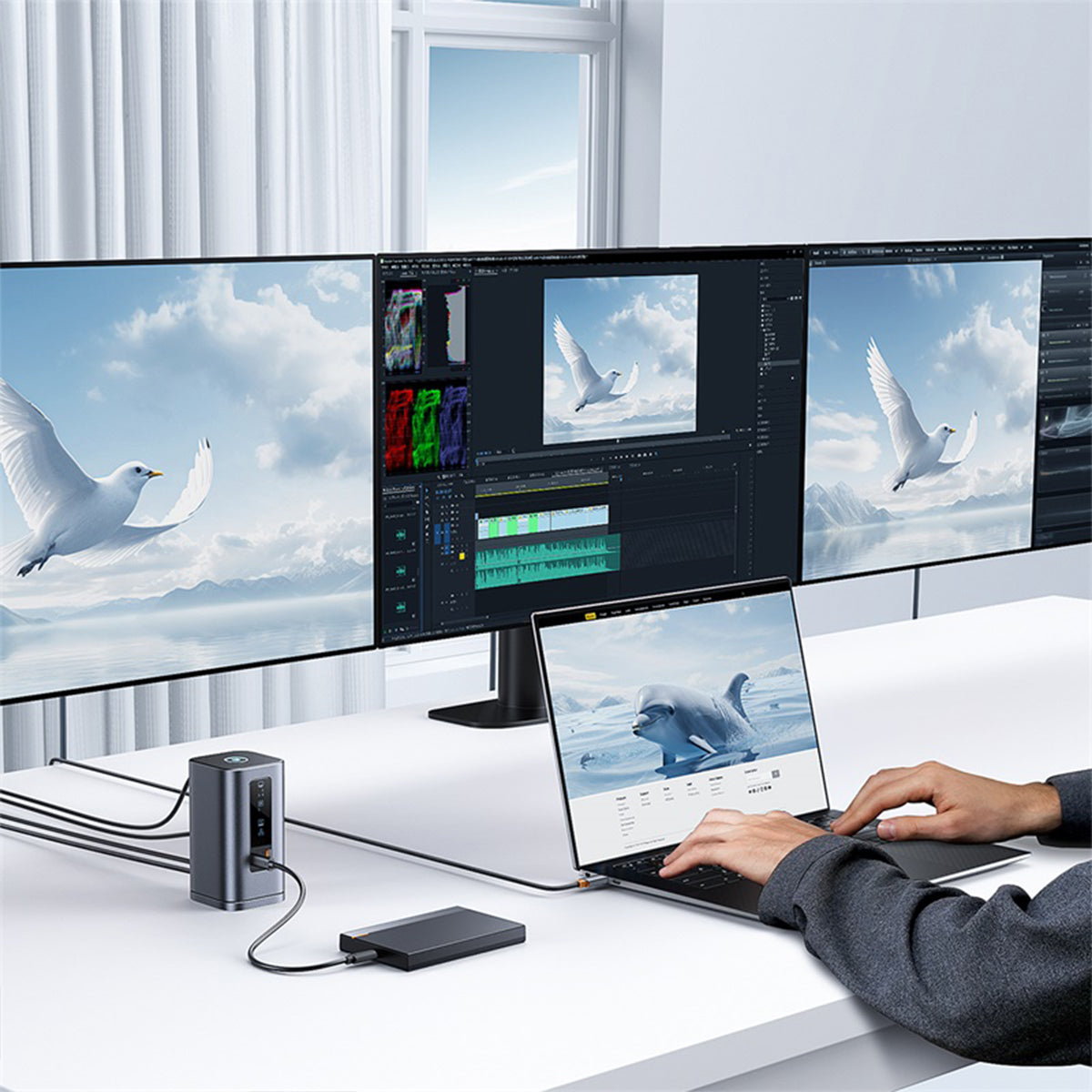 baseus-spacemate-11-en-1-estaci-n-de-acoplamiento-usb-c-con-triple-pantalla-4k image 6
