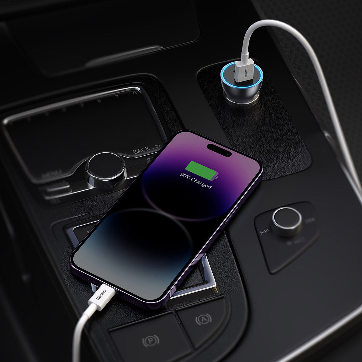 baseus-cargador-de-coche-usb-a-usb-c-60w image 7