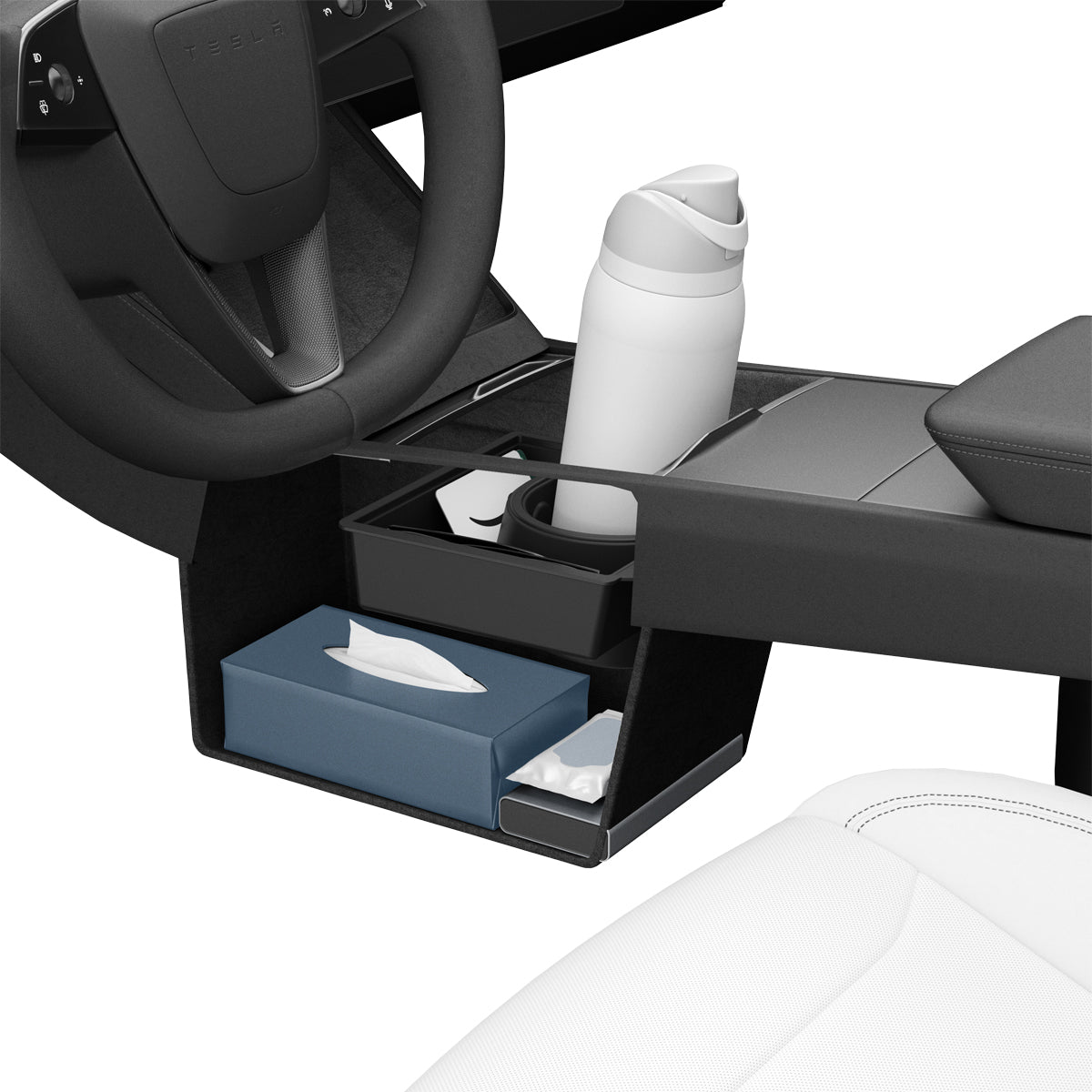 spigen-tesla-series-sliding-center-console-organizer-with-bottle-holder-to220sc image 3