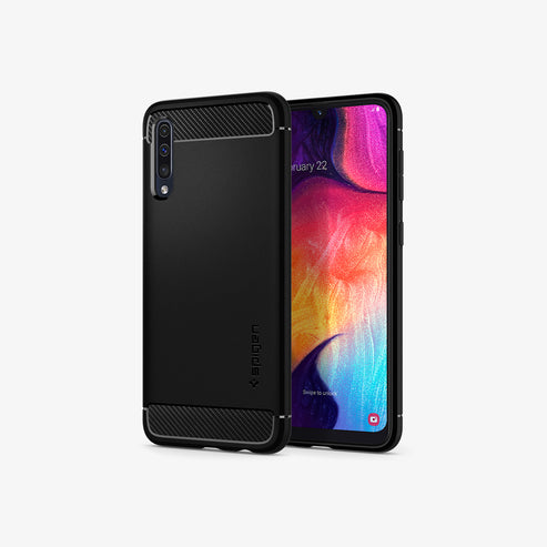 funda-spigen-rugged-armor-para-galaxy-a-series-negra-mate-con-fibra-de-carbono-p image 4