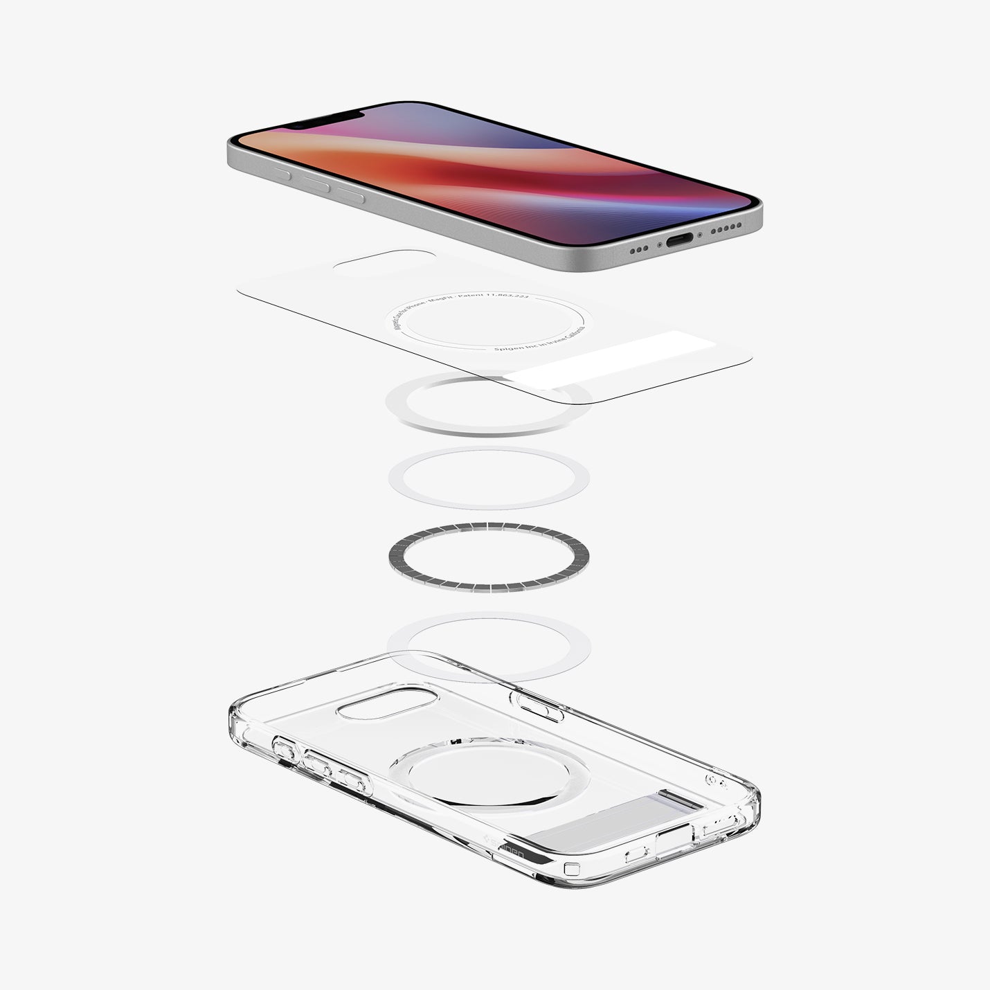 spigen-iphone-17e-series-funda-ultra-hybrid-s-con-tecnolog-a-mag-fit-y-soporte image 5