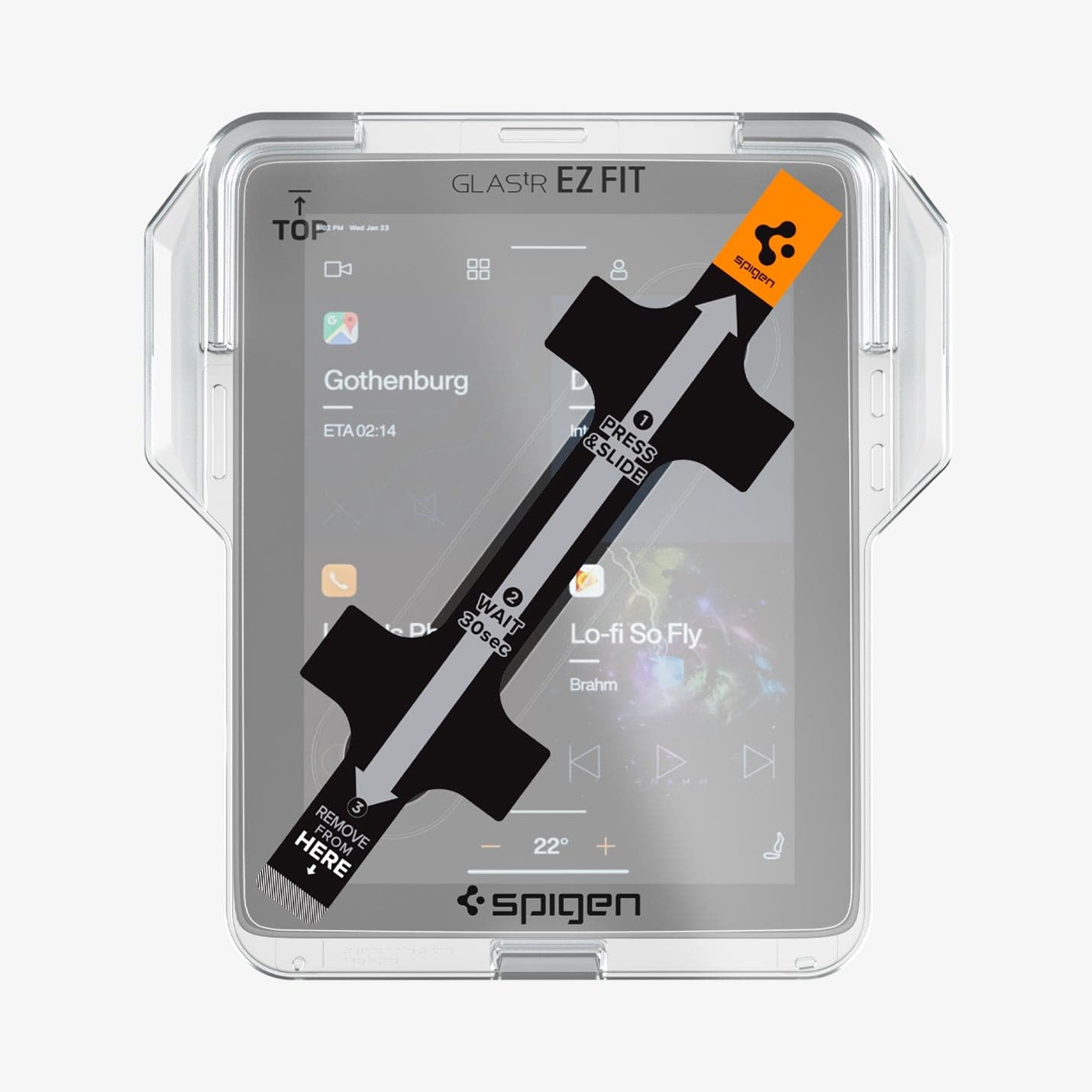 spigen-polestar-2-protector-de-pantalla-glas-tr-ez-fit-anti-glare image 3