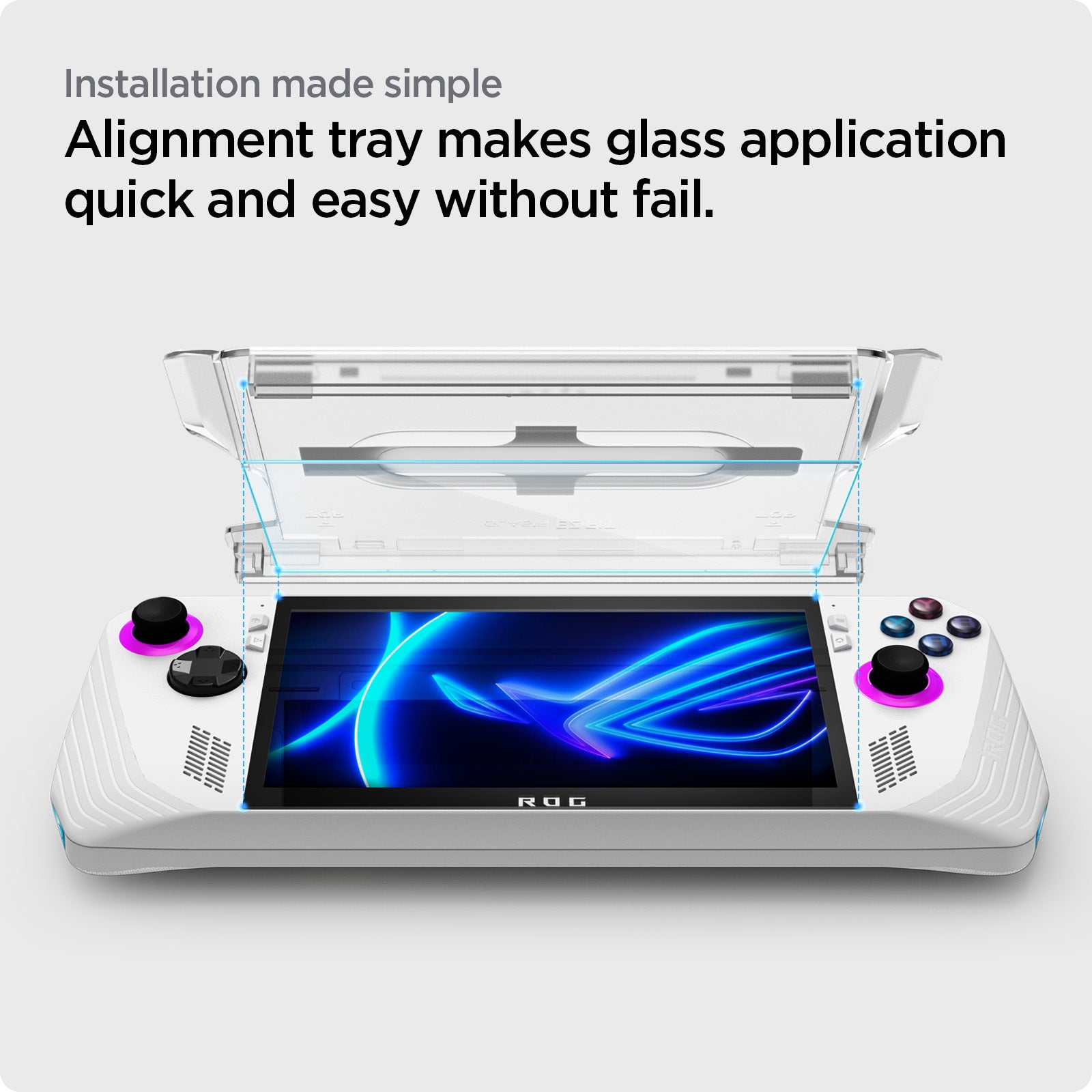 spigen-rog-ally-series-protector-de-pantalla-glas-tr-ez-fit image 4