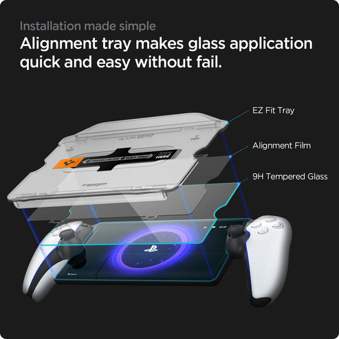 spigen-glas-tr-ez-fit-protector-de-pantalla-para-playstation-portal-9h-instalaci image 7