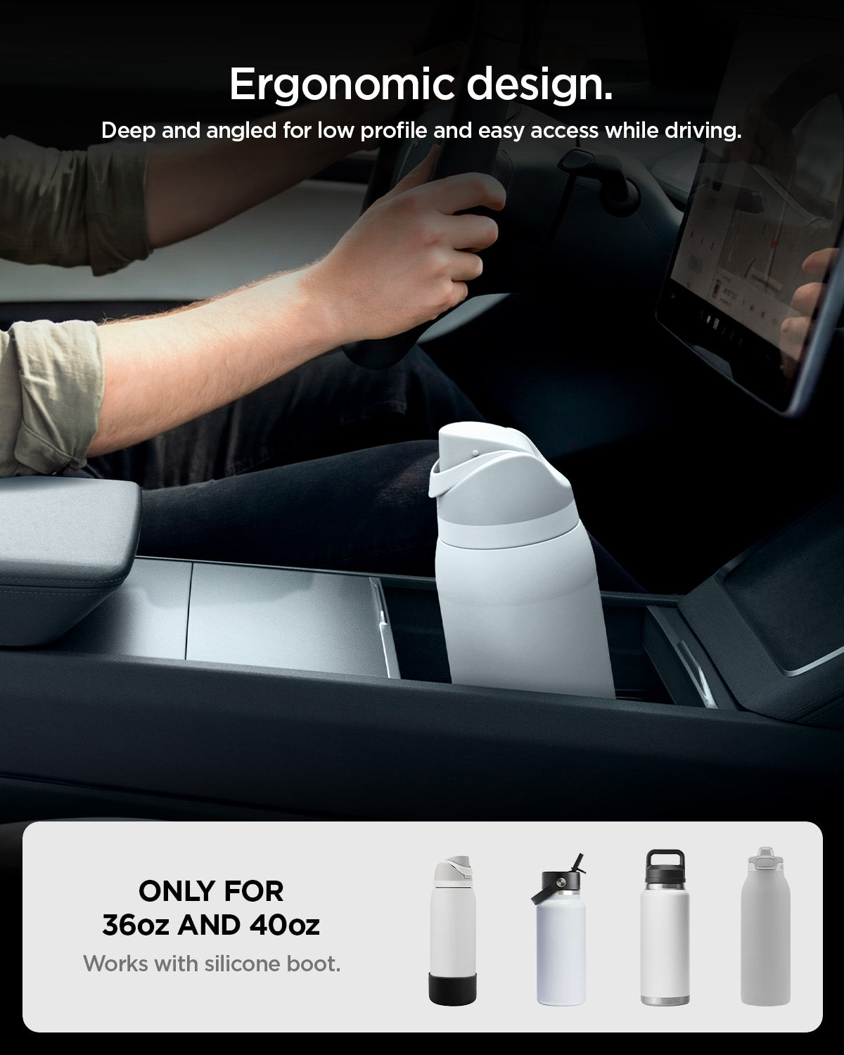 spigen-tesla-series-sliding-center-console-organizer-with-bottle-holder-to220sc image 5