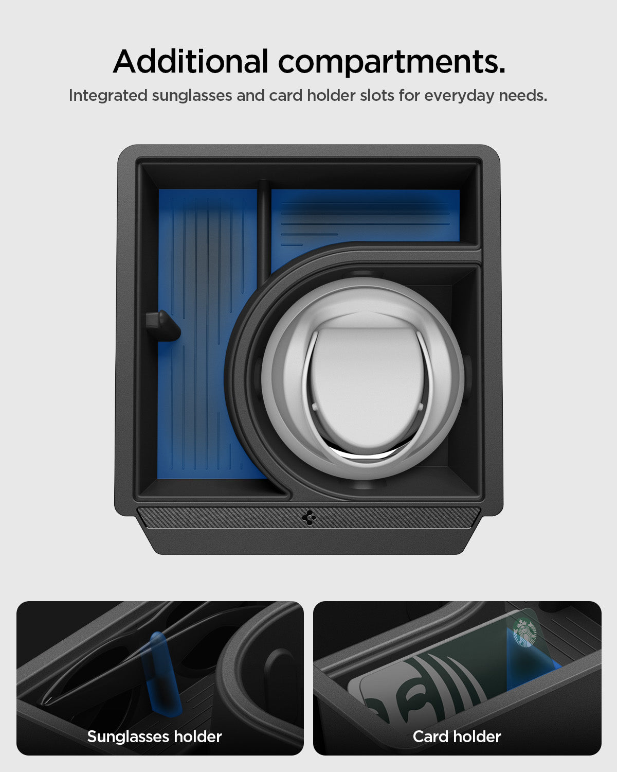 spigen-tesla-series-sliding-center-console-organizer-with-bottle-holder-to220sc image 6