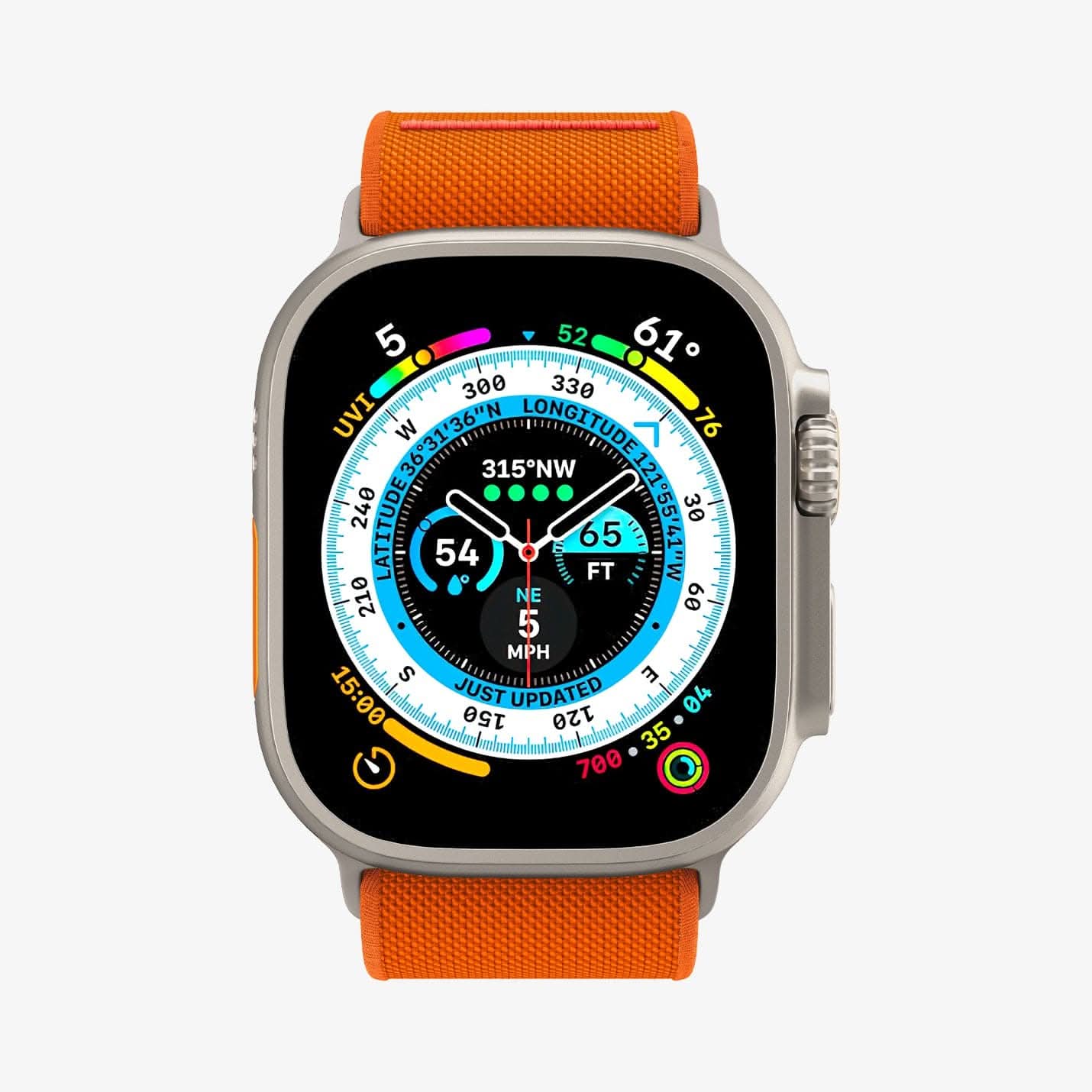 spigen-lite-fit-ultra-correa-para-apple-watch-44-mm-45-mm-49-mm-nailon-transpira image 1