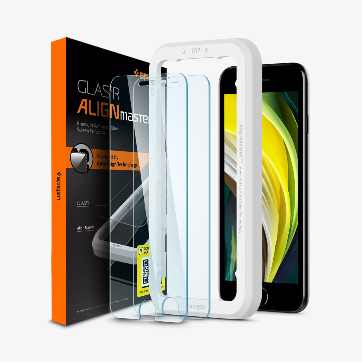 spigen-alignmaster-full-cover-protector-de-pantalla-para-iphone-se-2-y-3-generac image 1