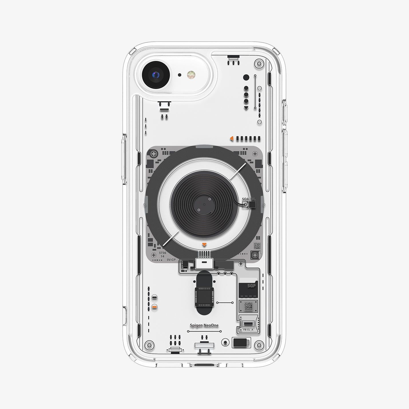 spigen-ultra-hybrid-neo-one-mag-fit-para-iphone-17e-funda-transparente-con-esque image 1